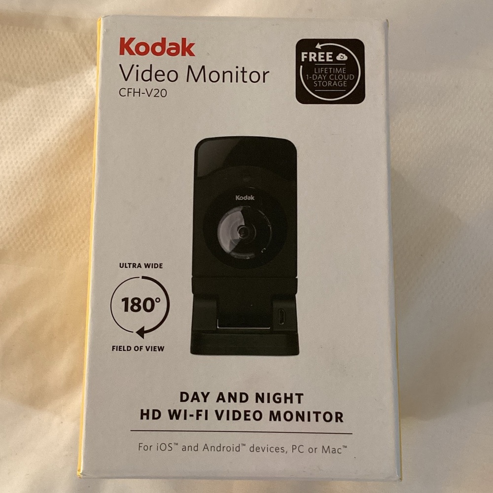 Kodak HD Wi-Fi Video Monitor CFH-V20 | Indoor Security Camera | Night Vision